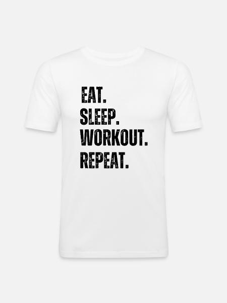 Fitness Workout Gym - Men's Slim Fit T-Shirt - white