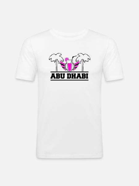 Abu Dhabi - Men's Slim Fit T-Shirt - white