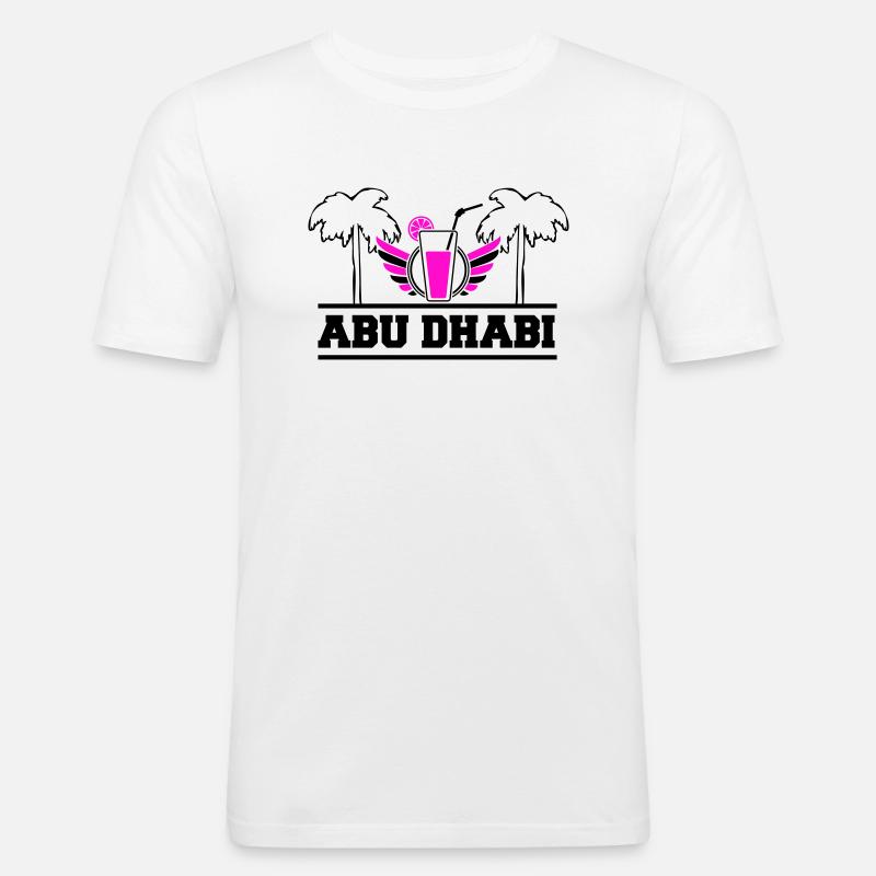 abu dhabi - Männer Slim Fit T-Shirt - Weiß