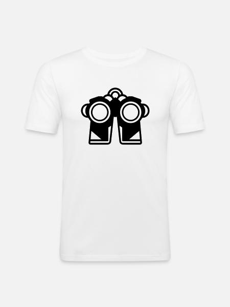 binoculars - Men's Slim Fit T-Shirt - white