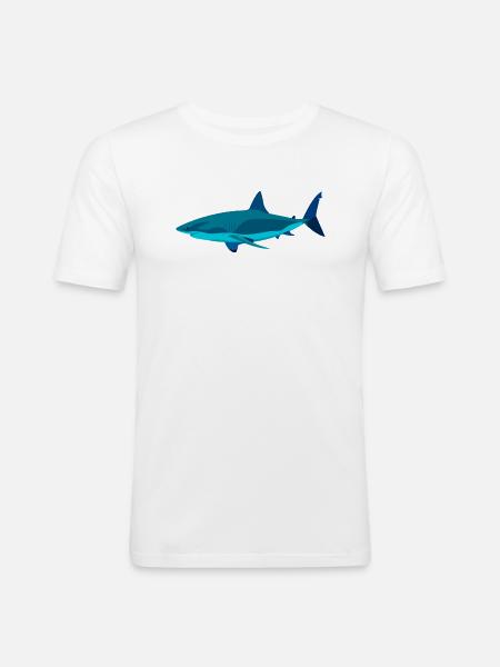 Meerestiere - Männer Slim Fit T-Shirt - Weiß