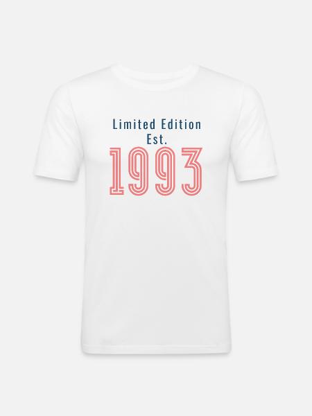 Limited Edition 1993 Birthday - Men's Slim Fit T-Shirt - white