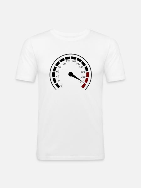 speedometer - Men's Slim Fit T-Shirt - white