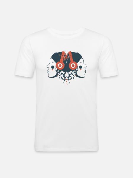 Music Therapy - Men's Slim Fit T-Shirt - white