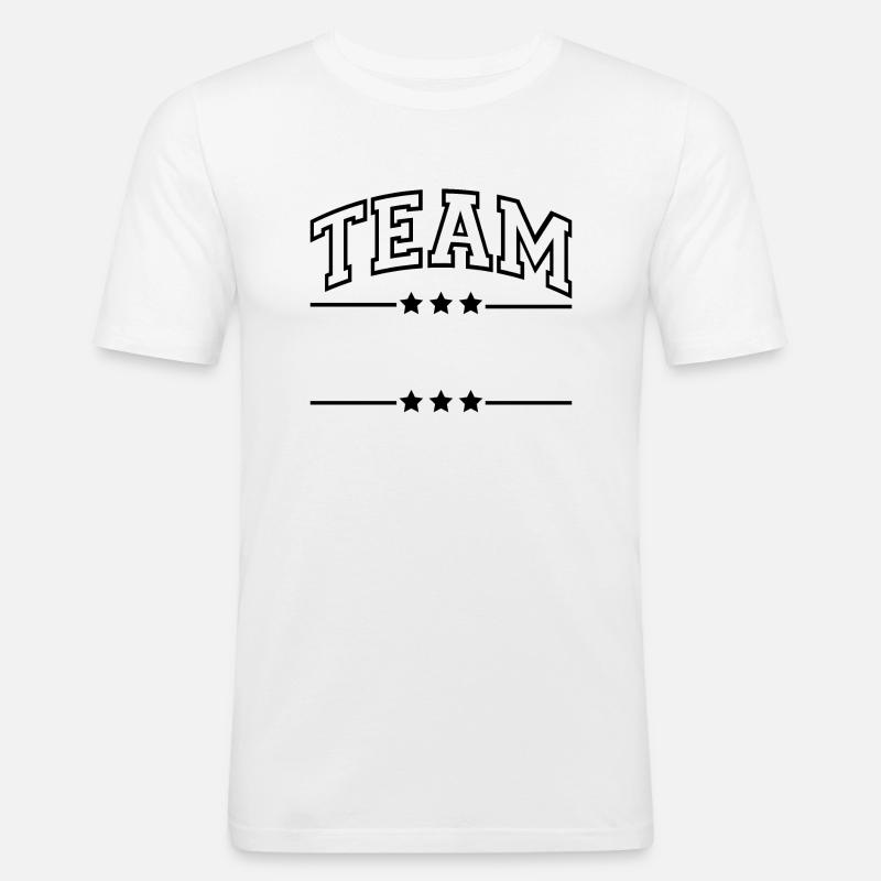 Team - Männer Slim Fit T-Shirt - Weiß
