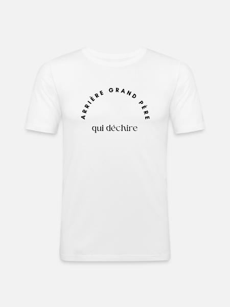 great-grandfather who rocks - Men's Slim Fit T-Shirt - white