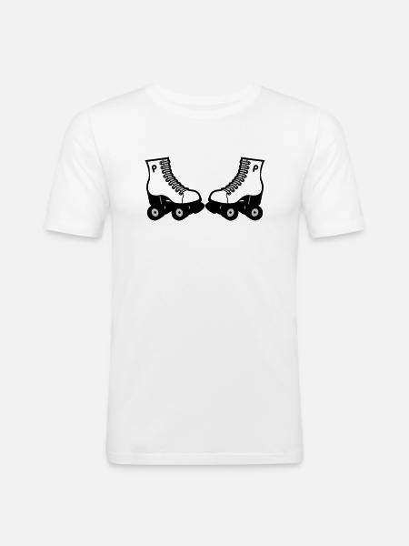 skates - Männer Slim Fit T-Shirt - Weiß