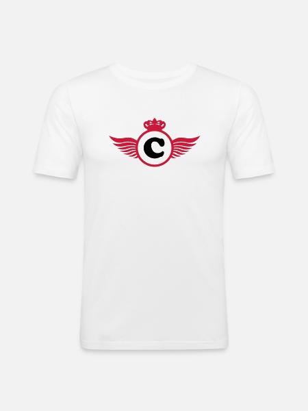 C Design - Männer Slim Fit T-Shirt - Weiß