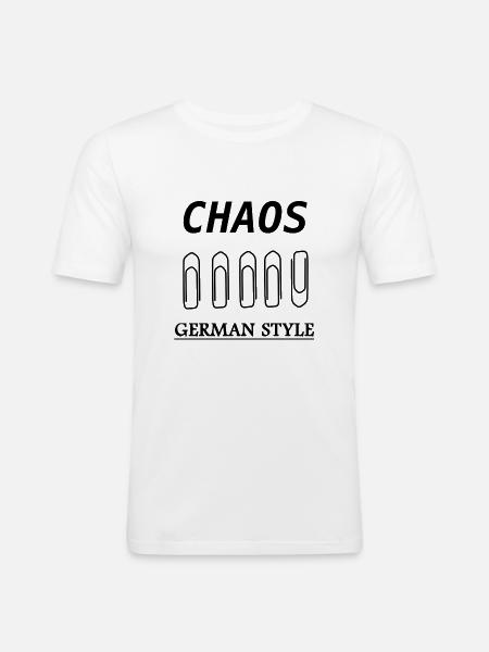 Kaos tysk stil - Herre Slim Fit T-Shirt - hvid