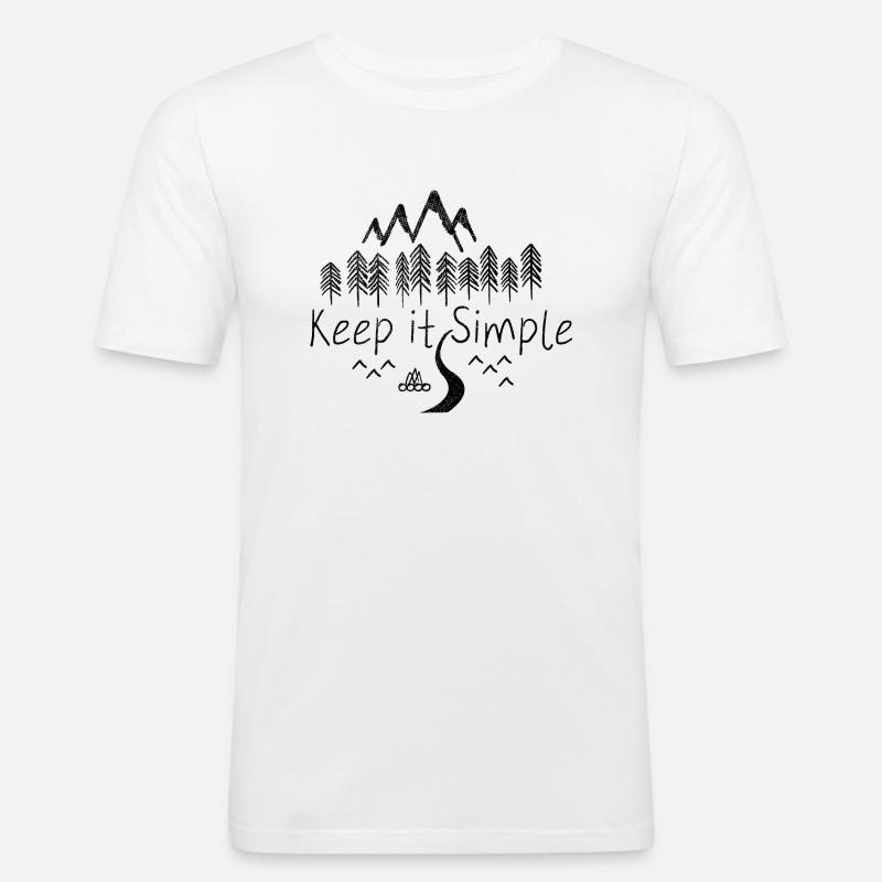 Keep it Simple - Männer Slim Fit T-Shirt - Weiß