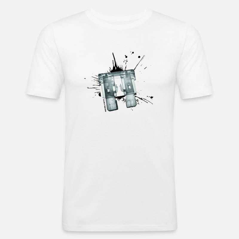 Sicherungdurch - manchmal is dat so - Männer Slim Fit T-Shirt - Weiß