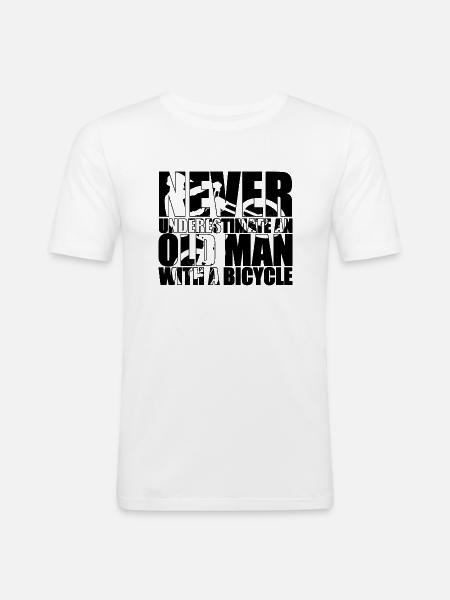 Funny Bicycle Saying - Men's Slim Fit T-Shirt - white