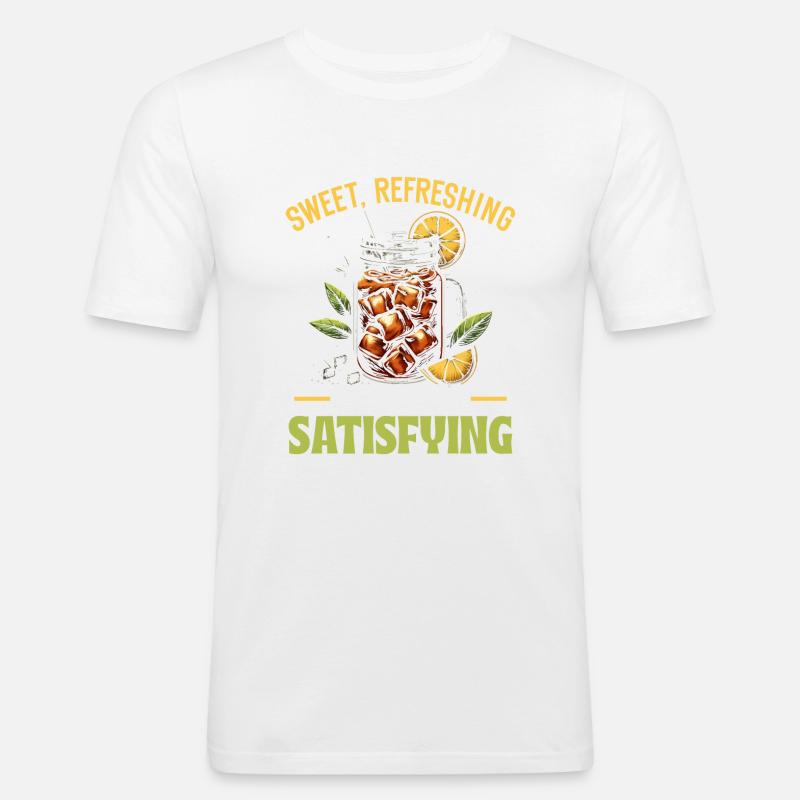 Süße Teetrinkerin Tee - Männer Slim Fit T-Shirt - Weiß