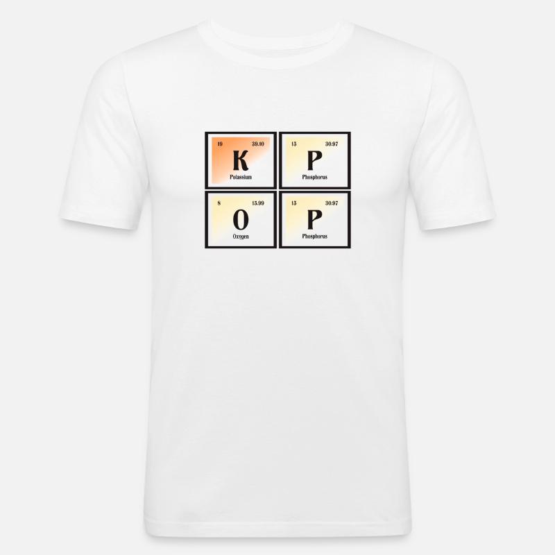 K-Pop | Periodensystem der Elemente - Männer Slim Fit T-Shirt - Weiß