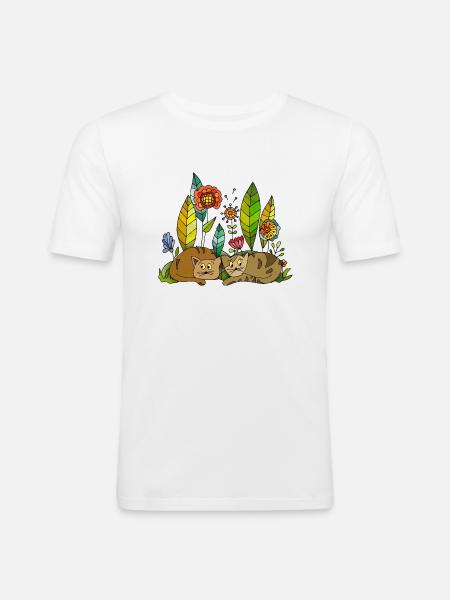 Cats - Men's Slim Fit T-Shirt - white