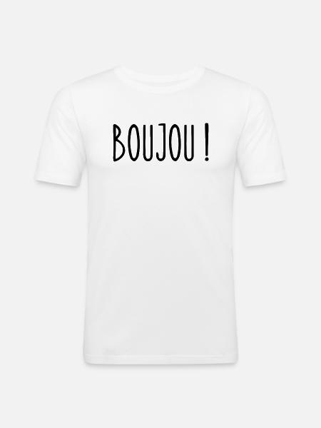 boujou - T-shirt près du corps Homme - blanc