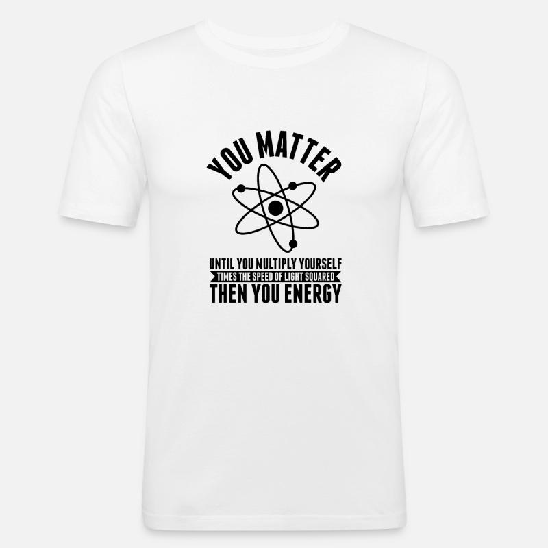 Physik Wissenschaft | Physiker Studenten Geschenke - Männer Slim Fit T-Shirt - Weiß
