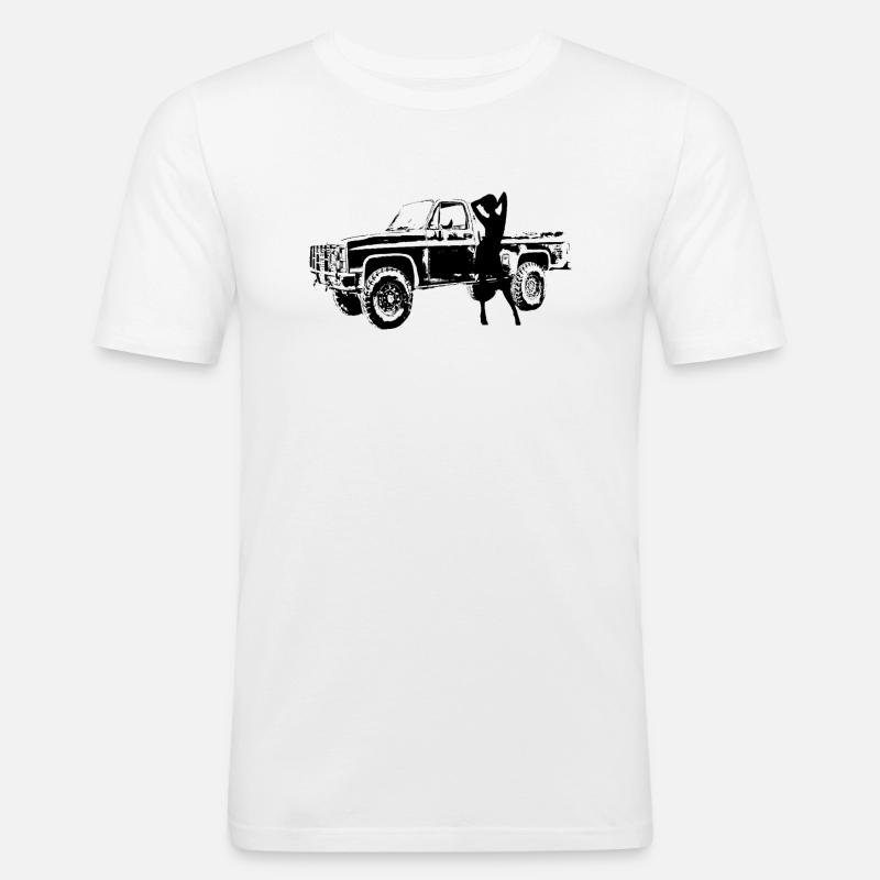 Auto - Männer Slim Fit T-Shirt - Weiß