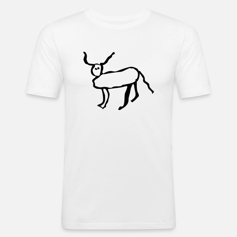 Coucou petite perruche - T-shirt près du corps Homme - blanc