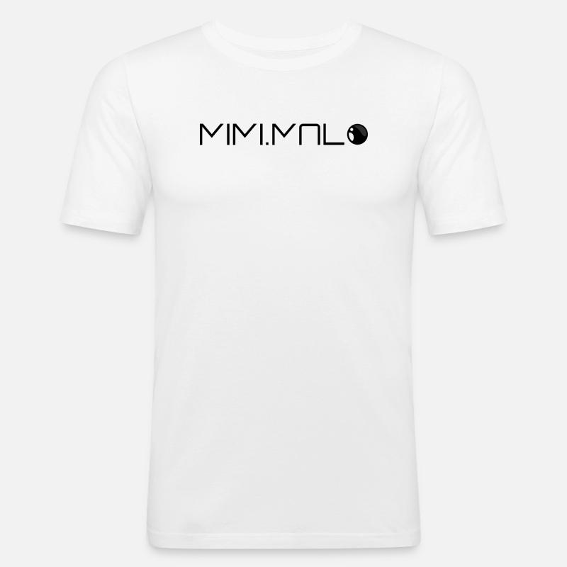 MIMIMAL Basic - Männer Slim Fit T-Shirt - Weiß
