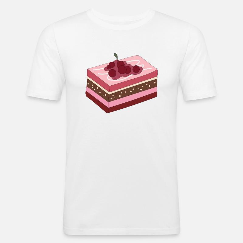 Sweets Kuchen - Männer Slim Fit T-Shirt - Weiß