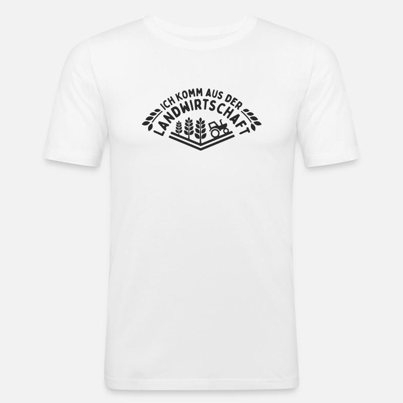 Landmensch - Männer Slim Fit T-Shirt - Weiß