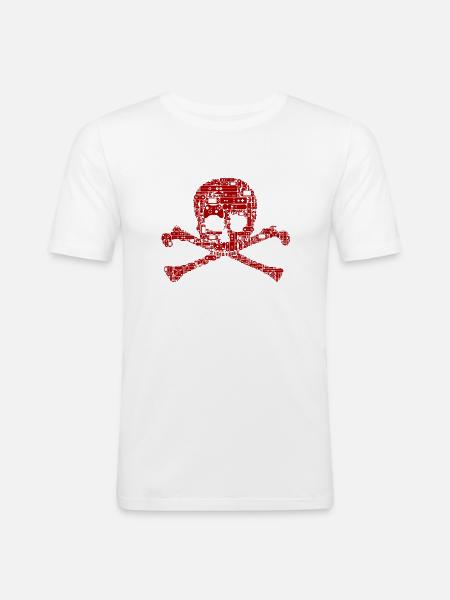 Gamer skull - Männer Slim Fit T-Shirt - Weiß