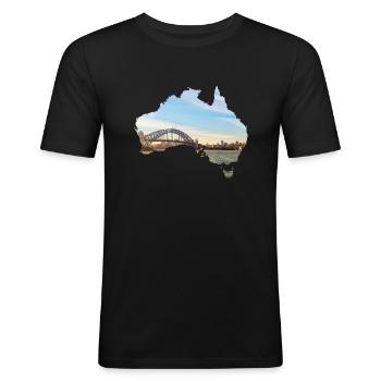Sydney - T-shirt près du corps Homme - noir - Devant - Nik (191cm)