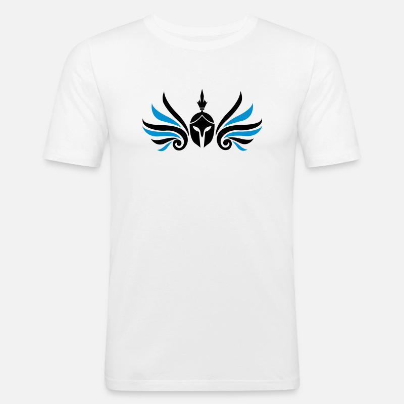 sparta_warrior_002 - Männer Slim Fit T-Shirt - Weiß