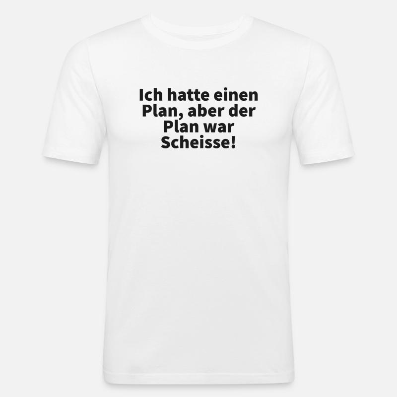 Plan - Männer Slim Fit T-Shirt - Weiß