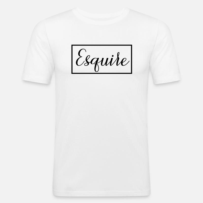 Esquire absolvierte Rechtsanwaltsschülerin - Männer Slim Fit T-Shirt - Weiß