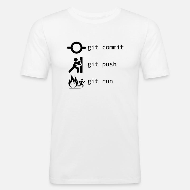 Git - Männer Slim Fit T-Shirt - Weiß