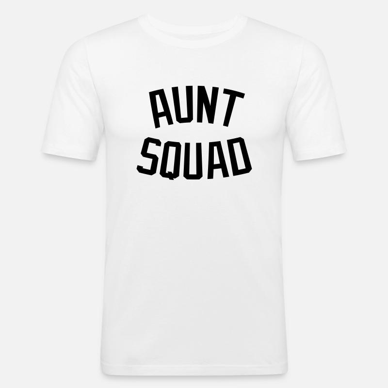 Aunt Squad - Männer Slim Fit T-Shirt - Weiß