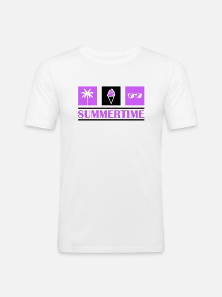 Été - T-shirt près du corps Homme - blanc