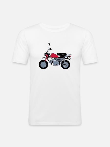 Mobylette - T-shirt près du corps Homme - blanc