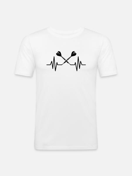 Darts logo - Men's Slim Fit T-Shirt - white