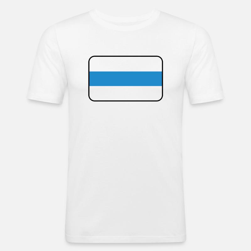 Flaggenvignette oder Logo von Zug - Männer Slim Fit T-Shirt - Weiß