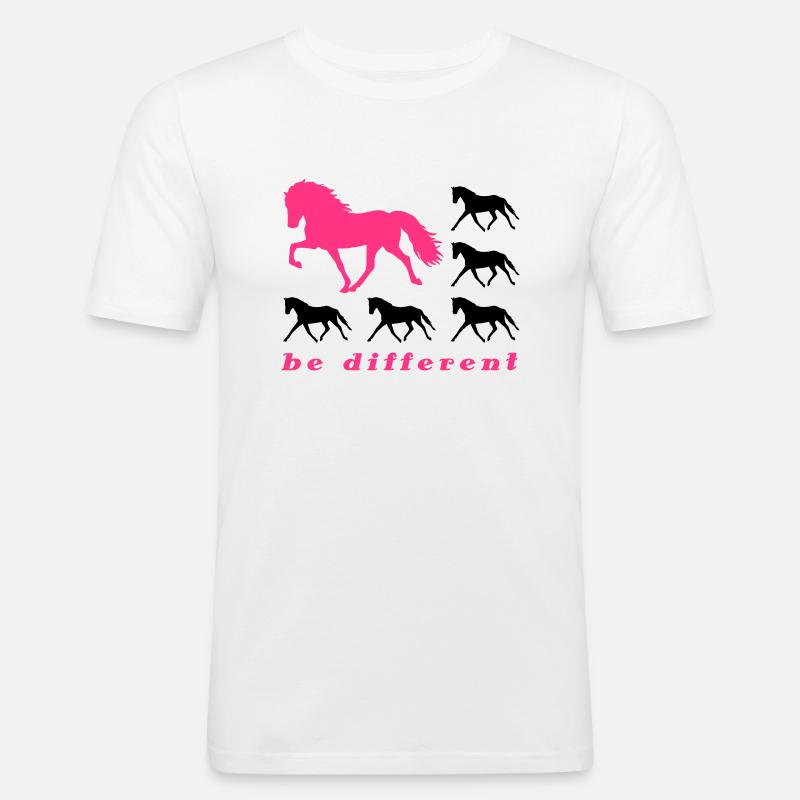 be different - Männer Slim Fit T-Shirt - Weiß