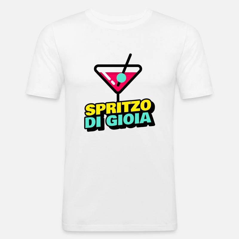 Spritzo di gioia - Maglietta aderente da uomo - bianco