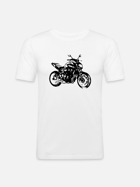 motorcycle roadster - Men's Slim Fit T-Shirt - white