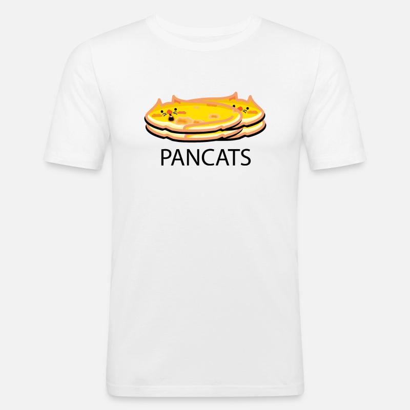 Eierkuchen Katzen - Männer Slim Fit T-Shirt - Weiß