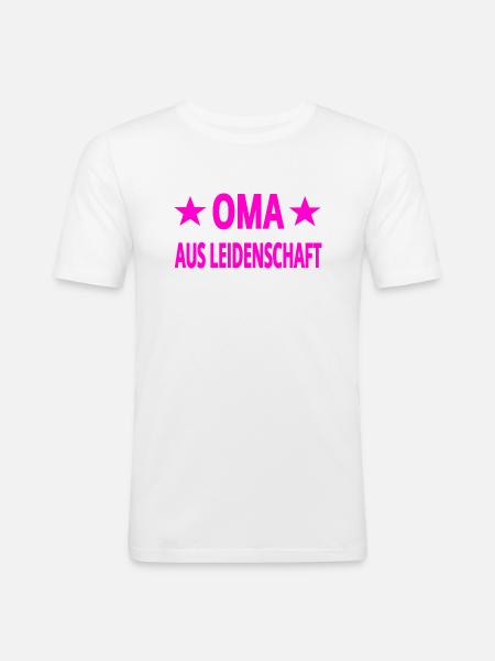 Oma - Männer Slim Fit T-Shirt - Weiß