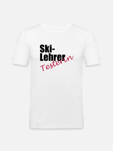 Ski instructor tester - Men's Slim Fit T-Shirt - white