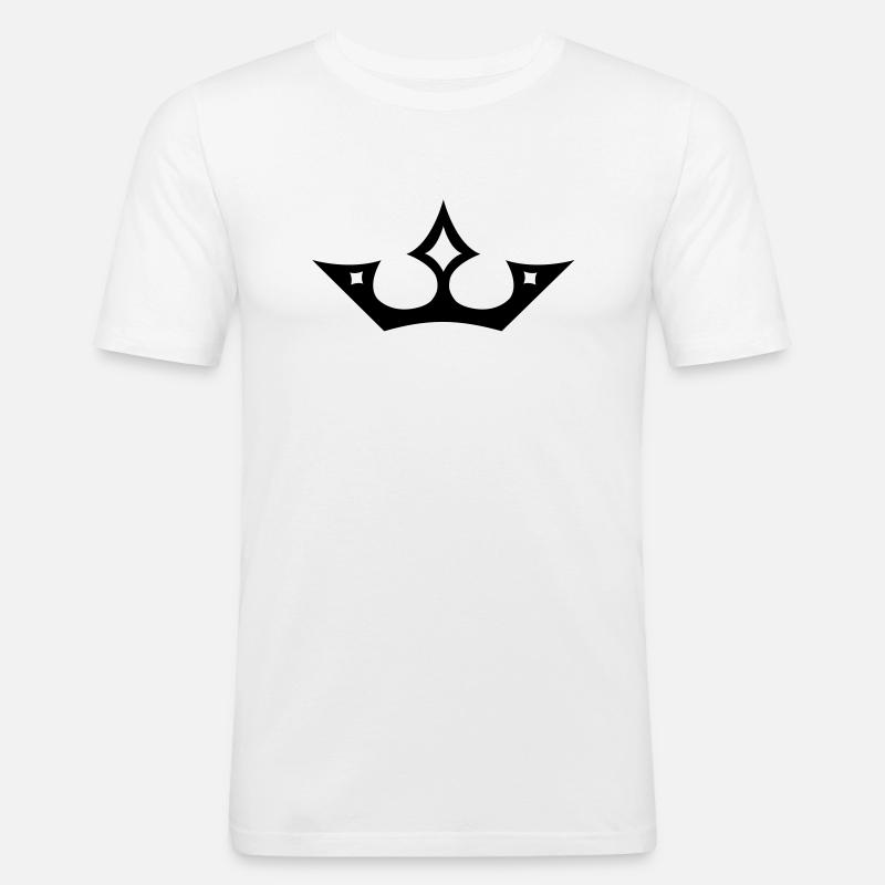 Crown de - Männer Slim Fit T-Shirt - Weiß
