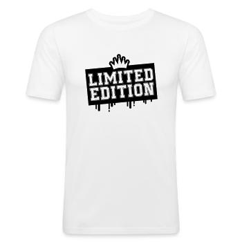 limited edition - Männer Slim Fit T-Shirt - Weiß - Vorne - Nik (191cm)