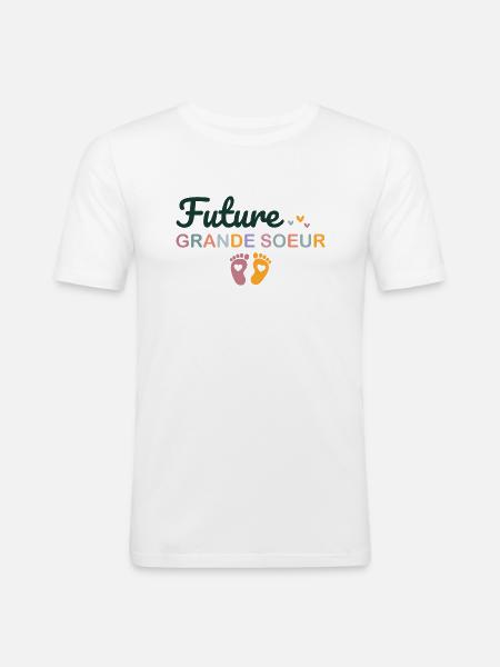 Bambino Bambino Futuro Grande Sorella - Maglietta aderente da uomo - bianco