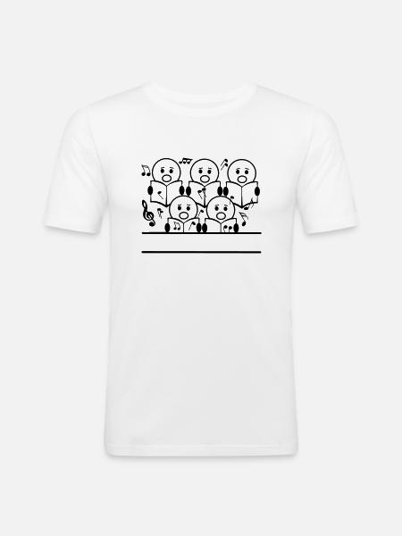 Choir banner - Men's Slim Fit T-Shirt - white