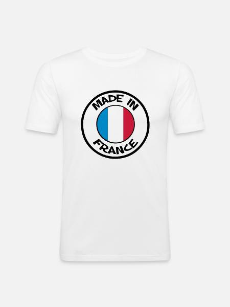 made in France - Männer Slim Fit T-Shirt - Weiß