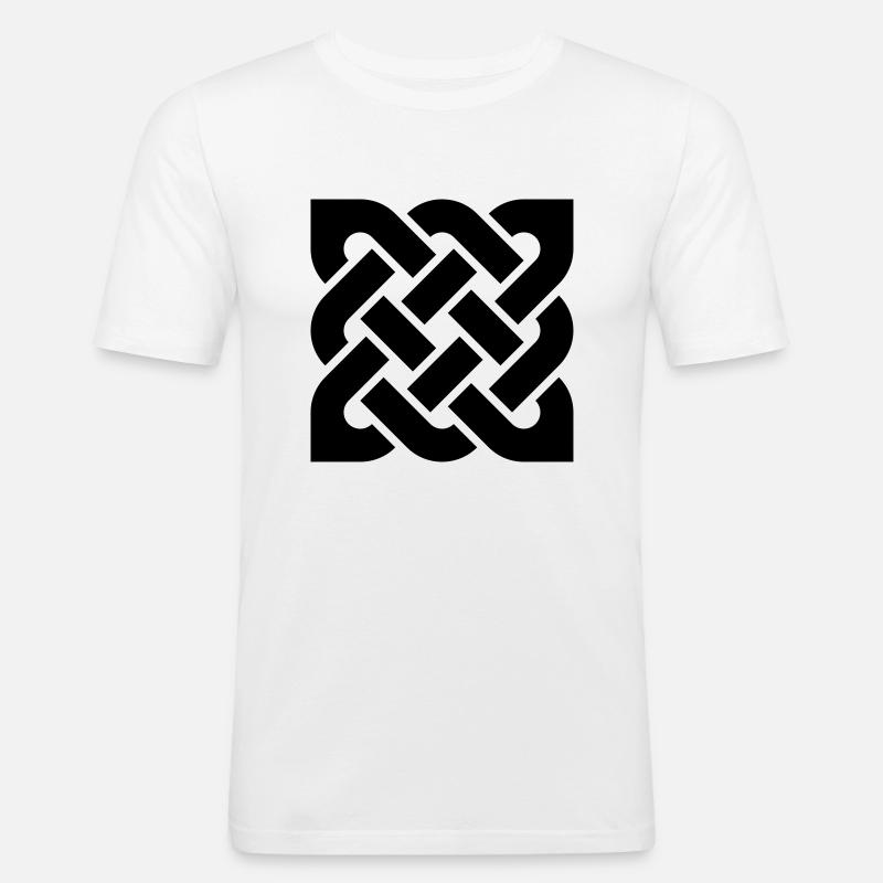 Celtic Square Knot - solid - Men's Slim Fit T-Shirt - white