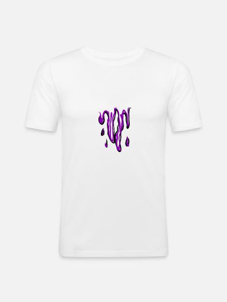 Dripping Purple Design - Men's Slim Fit T-Shirt - white